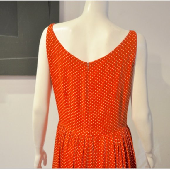 Vintage 90's Nathalie Seaver-Pindot Sundress - Picture 6 of 8